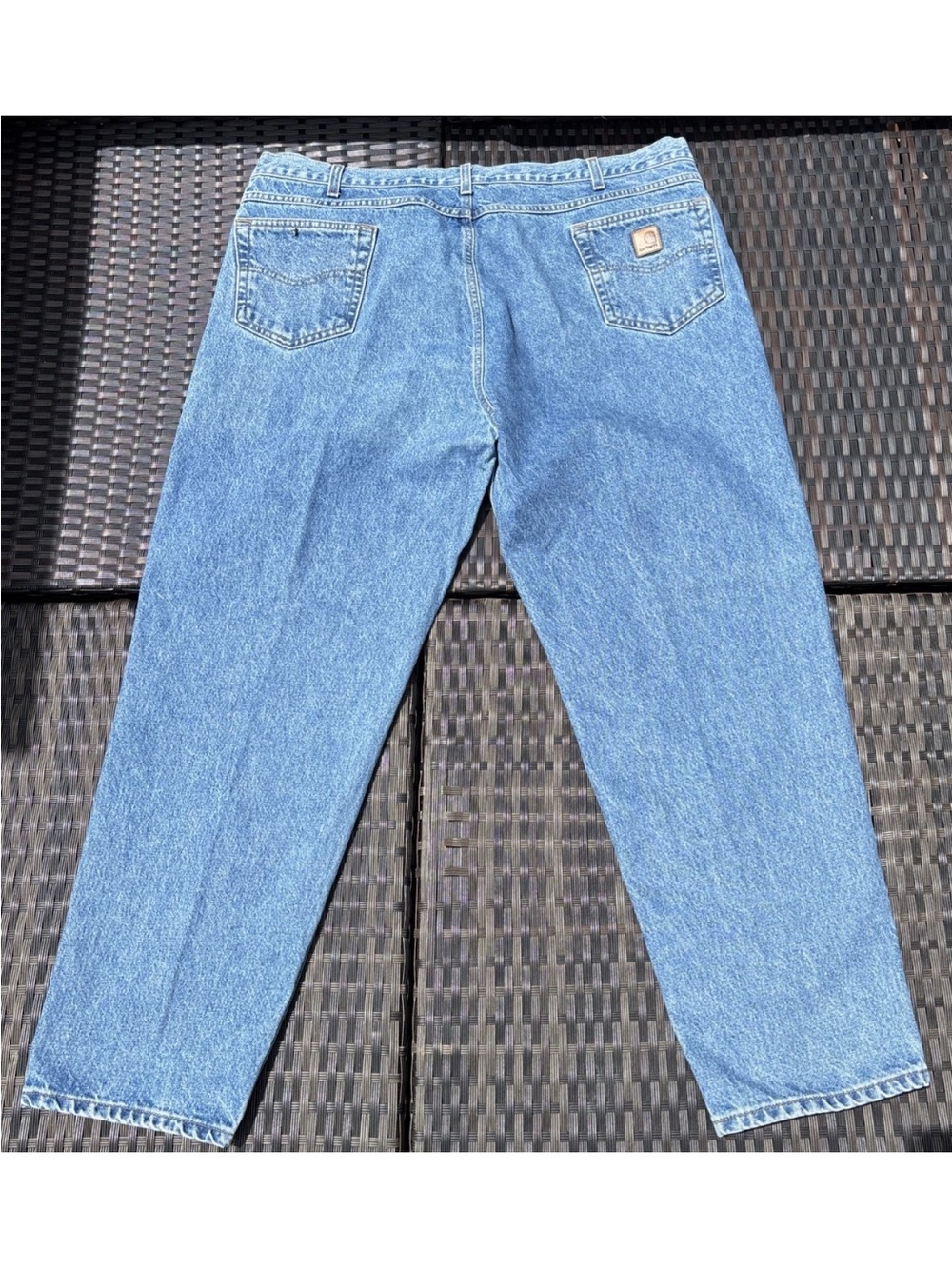 Carhartt B17 STW Relaxed Fit Tapered Leg Vintage Heavyweight Blue Jeans 46 x 32